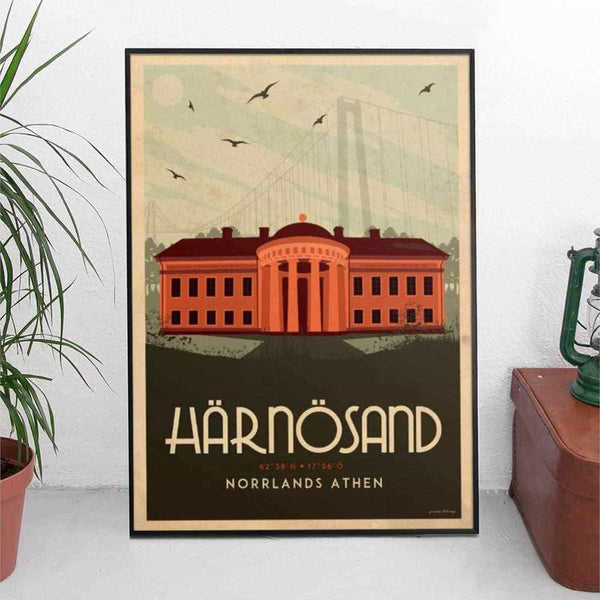 Landskrona - Art deco poster, affisch – Pansarhierta