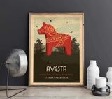 Avesta - Art deco Posters, affischer, tavlor Pansarhiertadesign