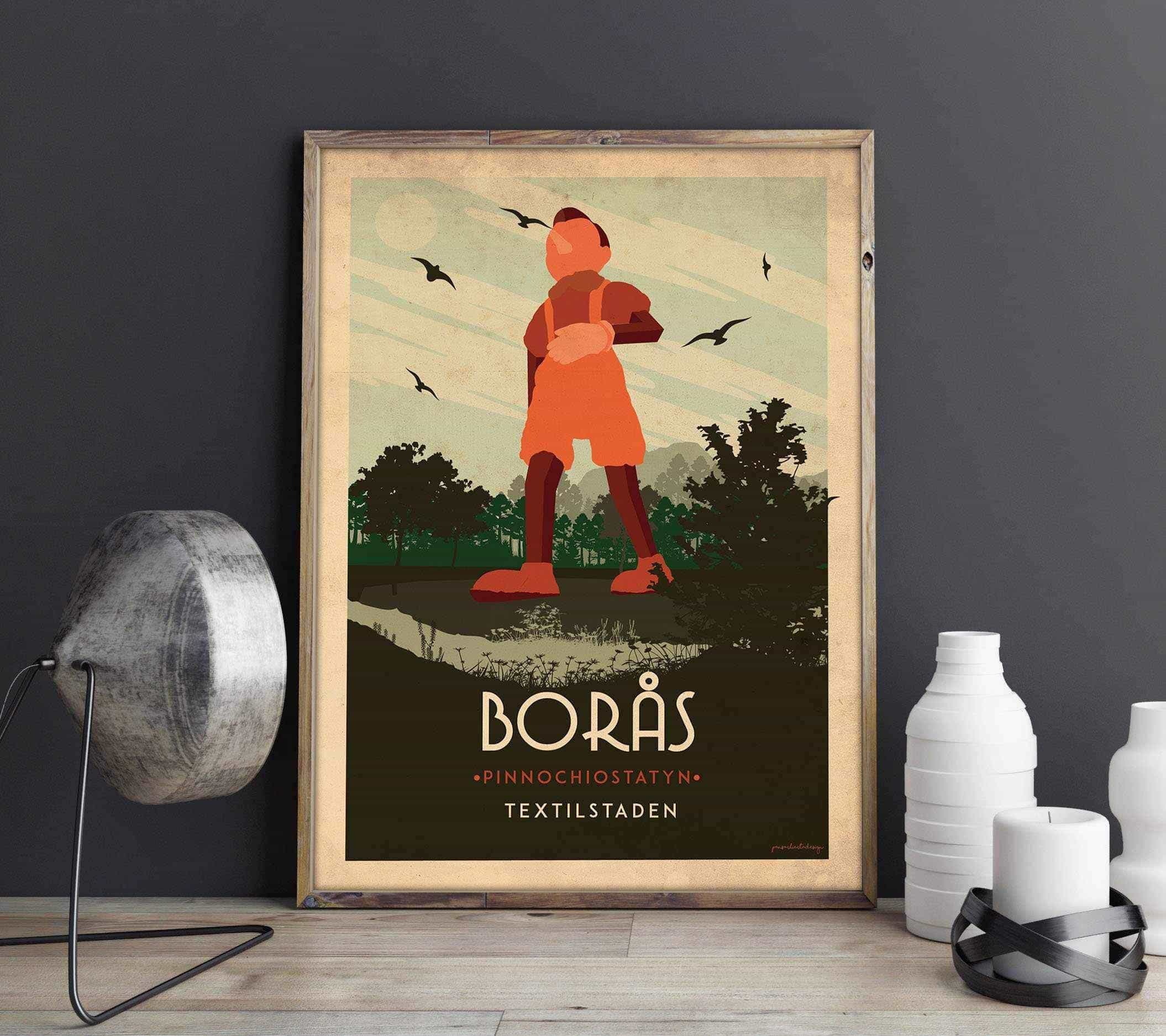 Borås - Art deco Posters, affischer, tavlor Pansarhiertadesign