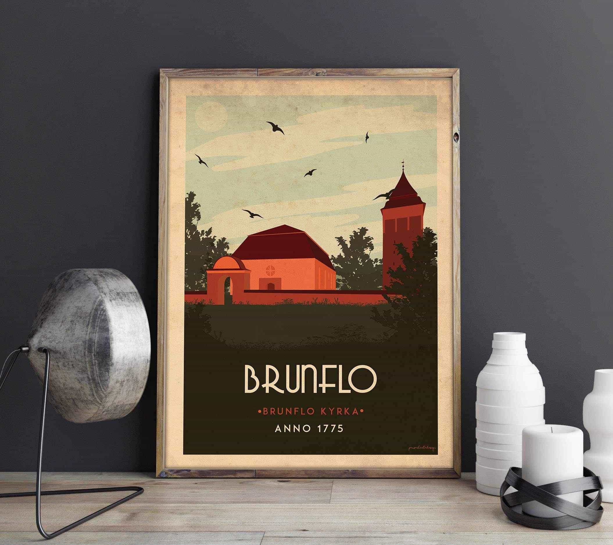 Brunflo - Art deco Posters, affischer, tavlor Pansarhiertadesign