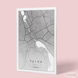Falun - Kartposter Posters, affischer, tavlor Pansarhiertadesign