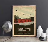 Karlstad - Art deco Posters, affischer, tavlor Pansarhiertadesign