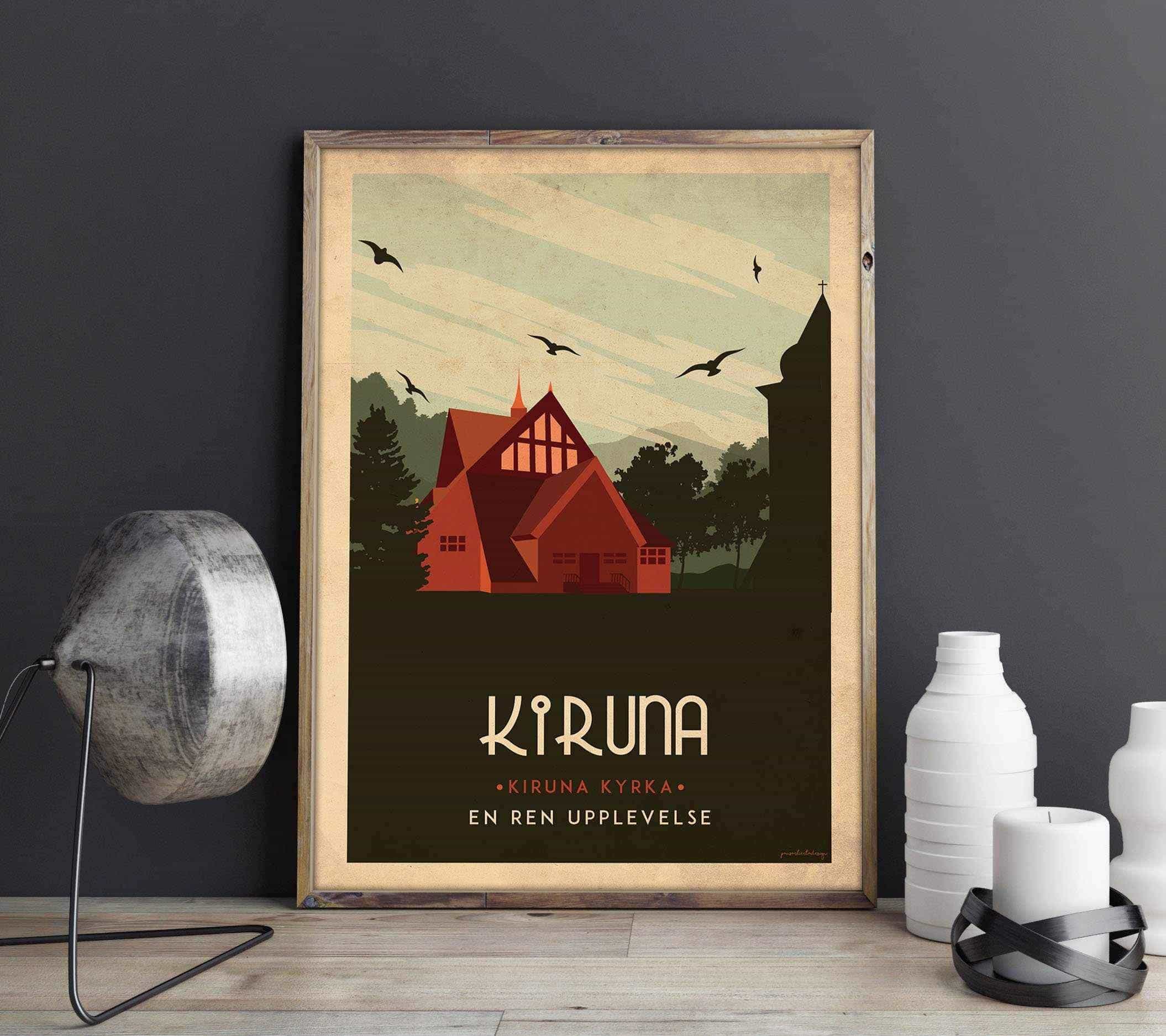 Kiruna - Art deco Posters, affischer, tavlor Pansarhiertadesign