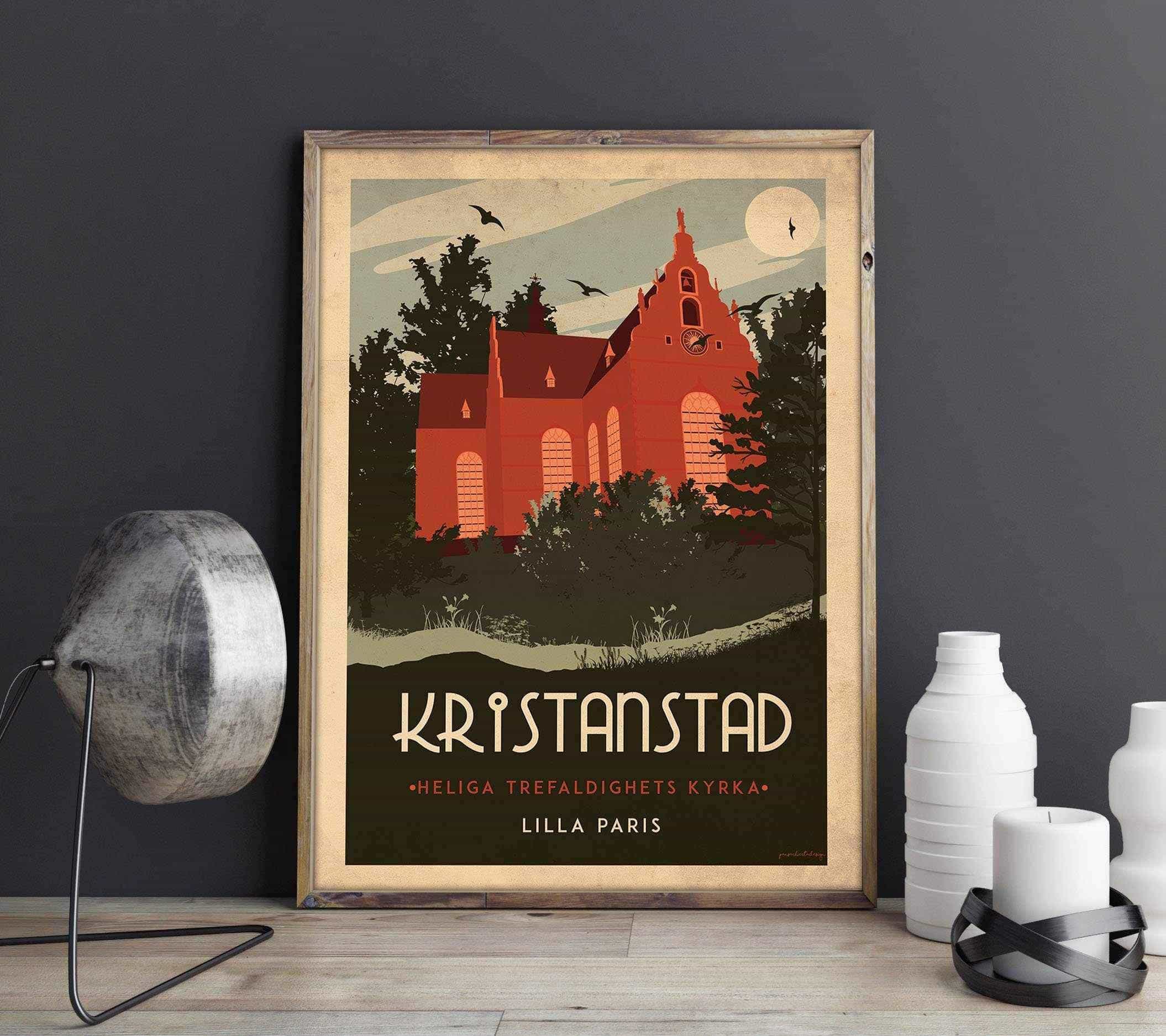 Kristianstad - Art deco Posters, affischer, tavlor Pansarhiertadesign