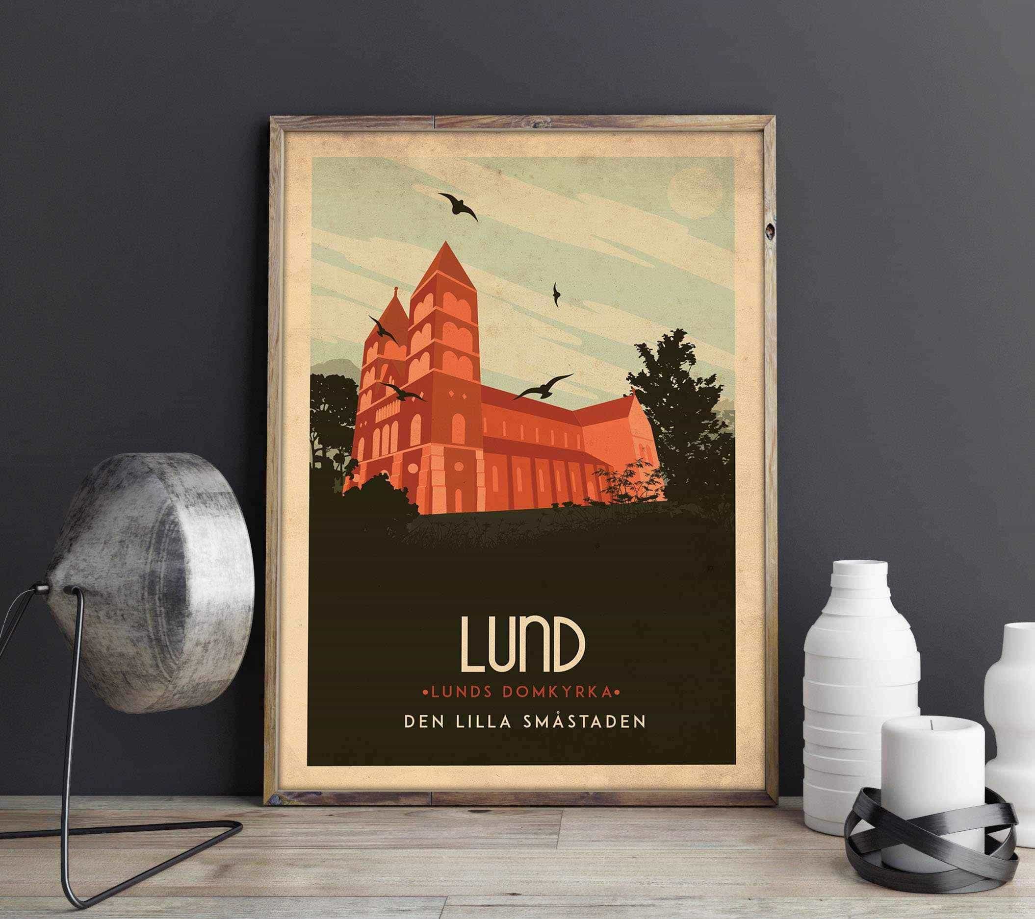 Lund - Art deco Posters, affischer, tavlor Pansarhiertadesign
