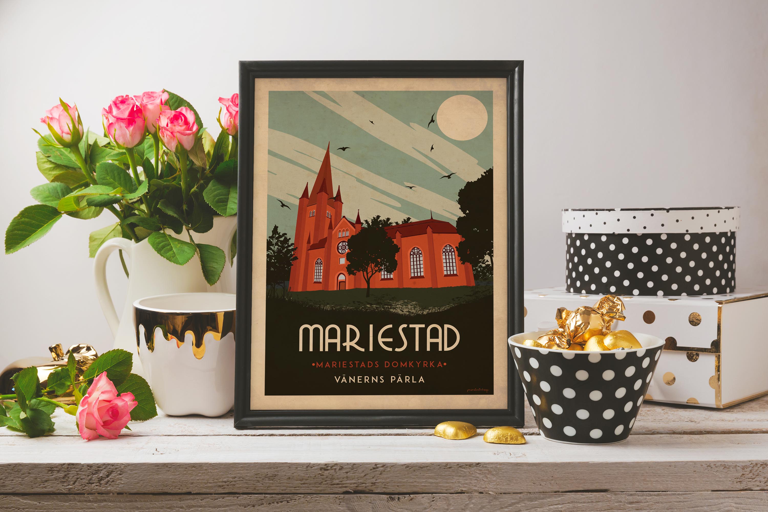 Mariestad - Art deco Posters, affischer, tavlor Pansarhiertadesign