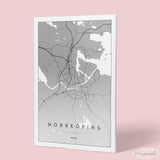 Norrköping - Kartposter Posters, affischer, tavlor Pansarhiertadesign
