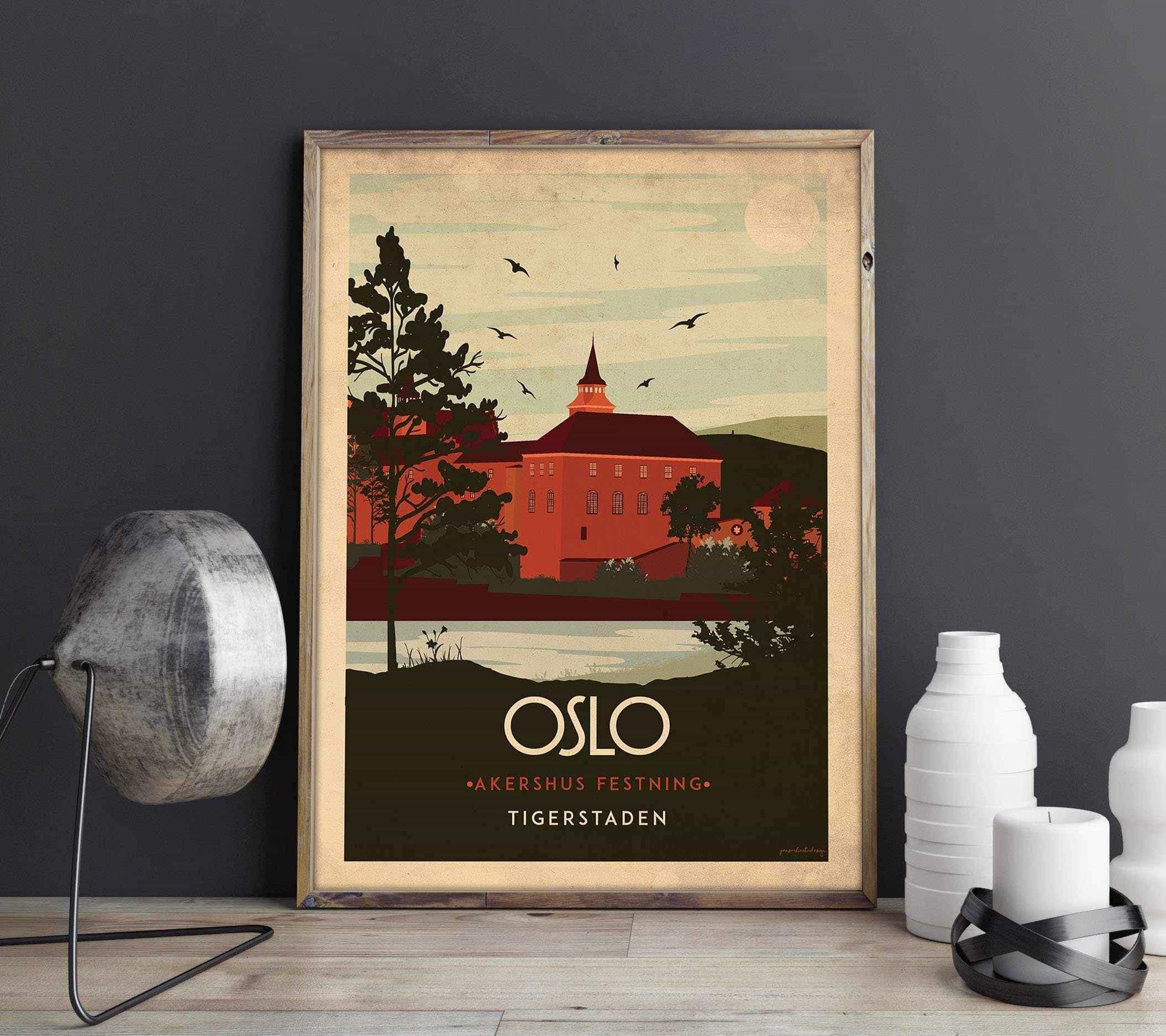 Oslo - Art deco Posters, affischer, tavlor Pansarhiertadesign
