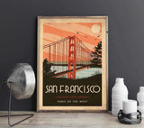 Art deco - San Francisco - World collection Posters, affischer, tavlor Pansarhierta