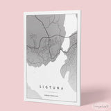 Sigtuna - Kartposter Posters, affischer, tavlor Pansarhiertadesign