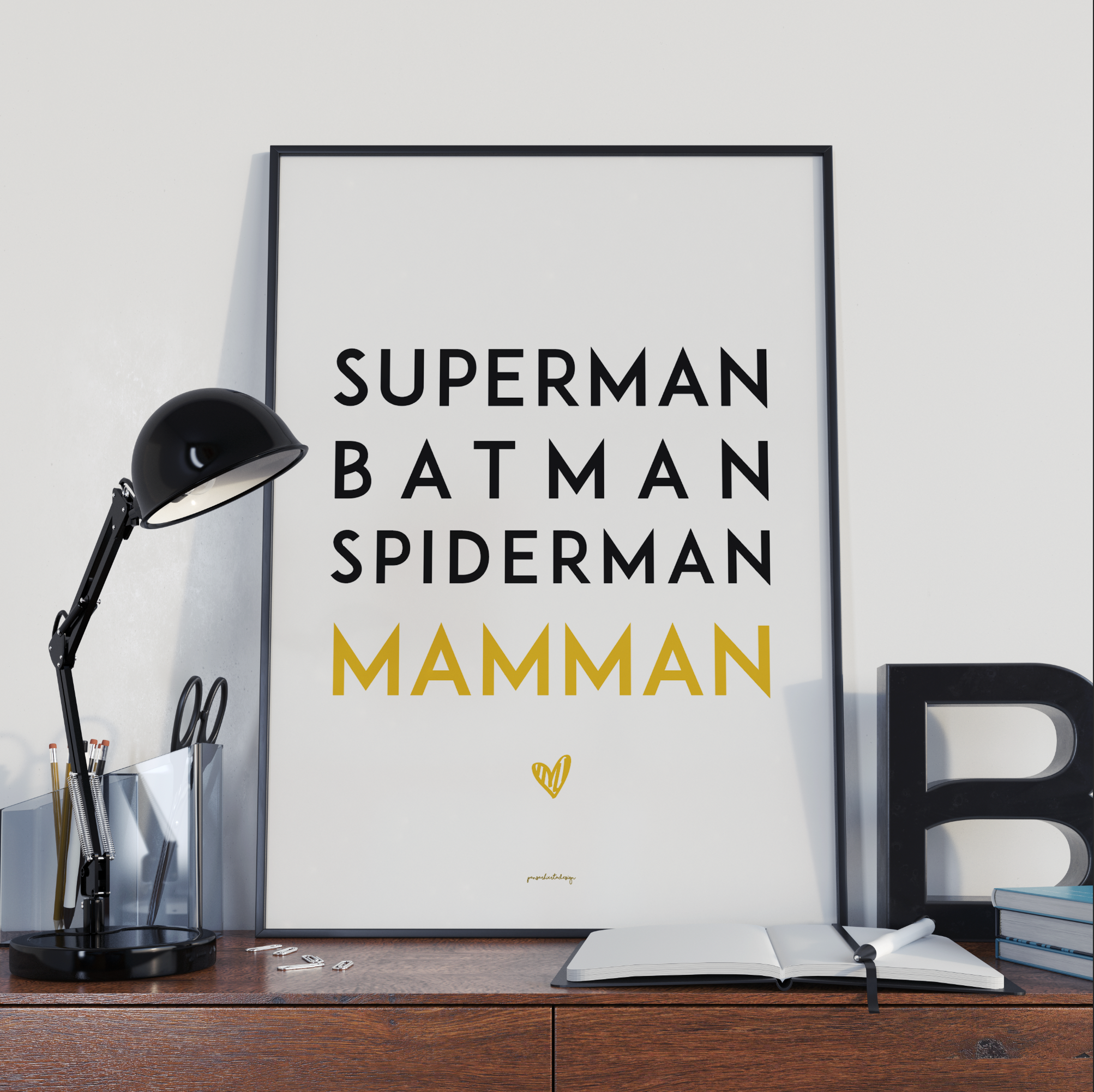 Superman Batman Mamman Posters, affischer, tavlor Pansarhiertadesign