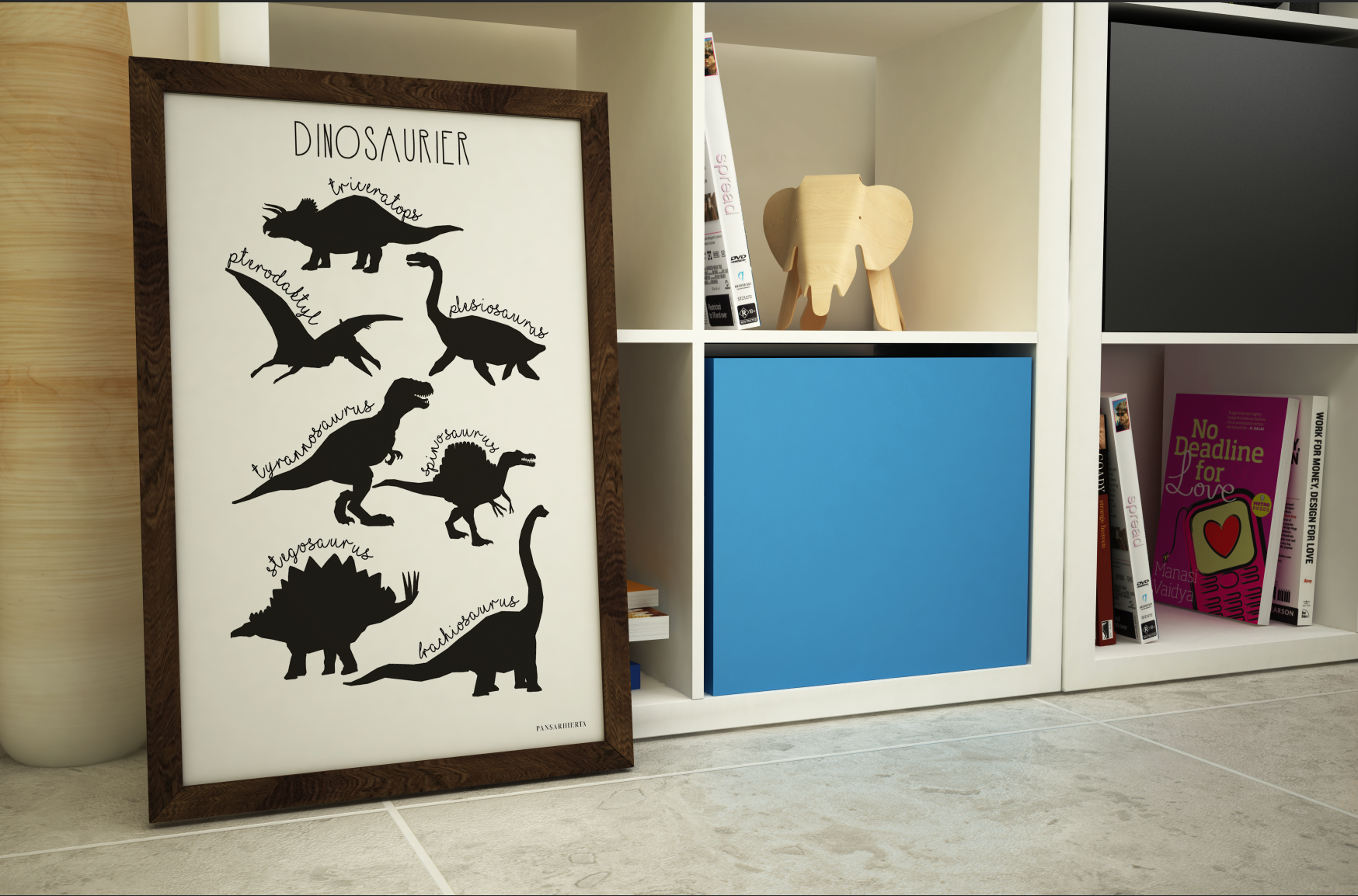 Dinosaurier - Barnrumsposters Posters, affischer, tavlor Pansarhiertadesign