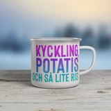 Kyckling, Potatis, Och Så Lite Ris - Emaljmugg