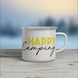 Happy camping  - Emaljmugg