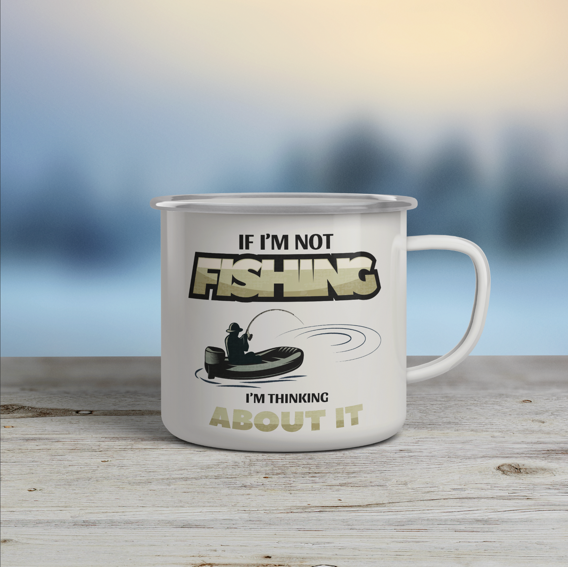 If i'm not fishing - Emaljmugg
