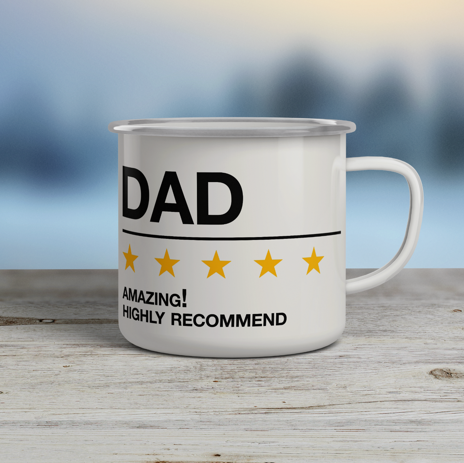 Dad 5 Stars - Emaljmugg