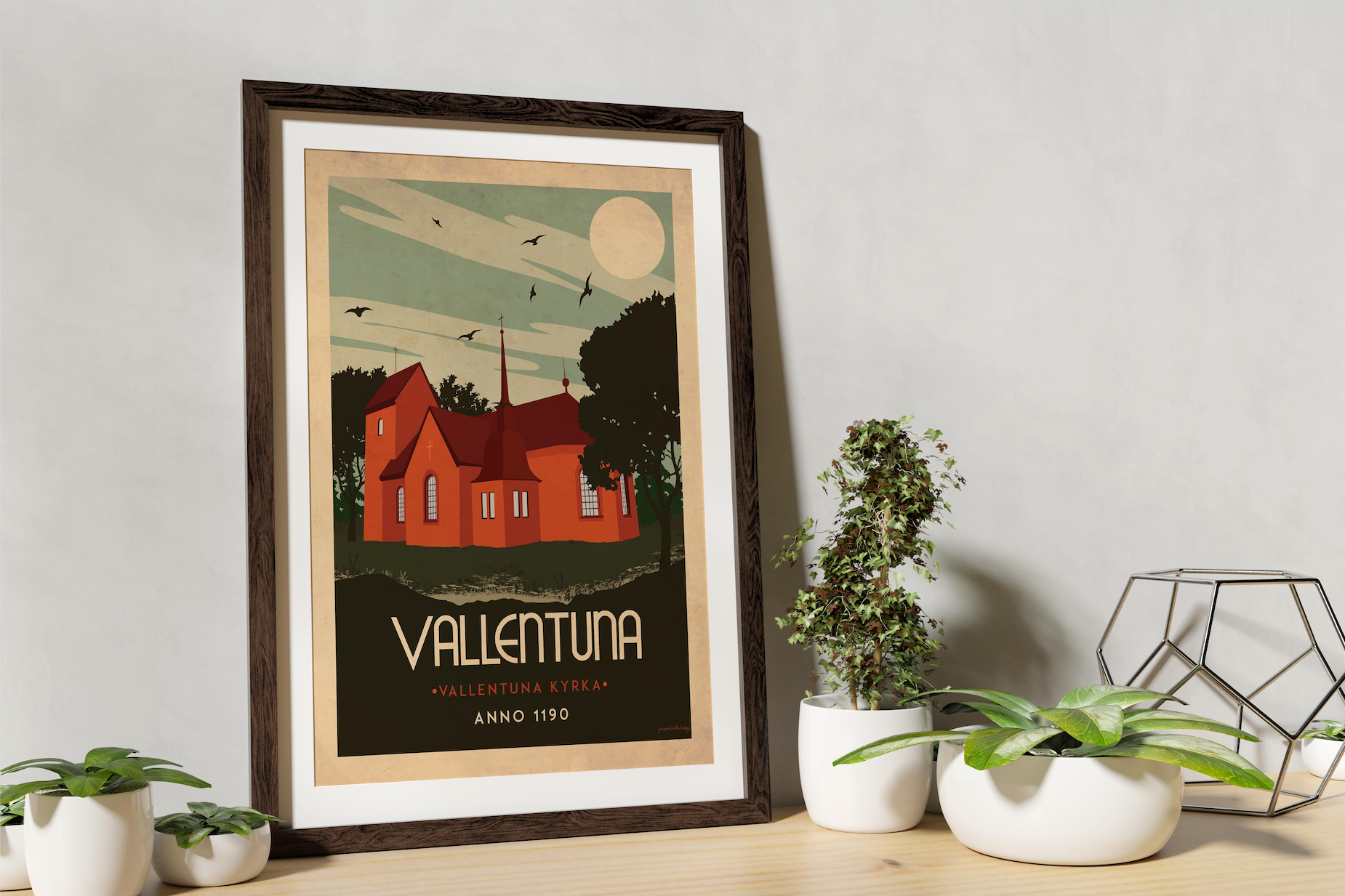 Vallentuna - Art deco Posters, affischer, tavlor Pansarhiertadesign