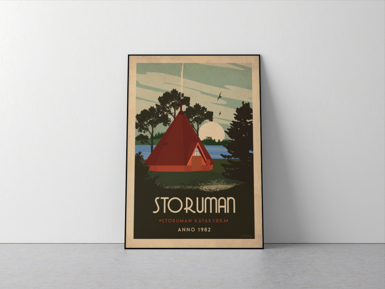 Storuman - Art deco Posters, affischer, tavlor Pansarhiertadesign