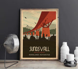 Sundsvall - Art deco Posters, affischer, tavlor Pansarhiertadesign