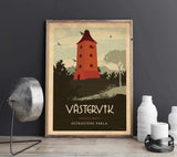 Västervik - Art deco Posters, affischer, tavlor Pansarhiertadesign