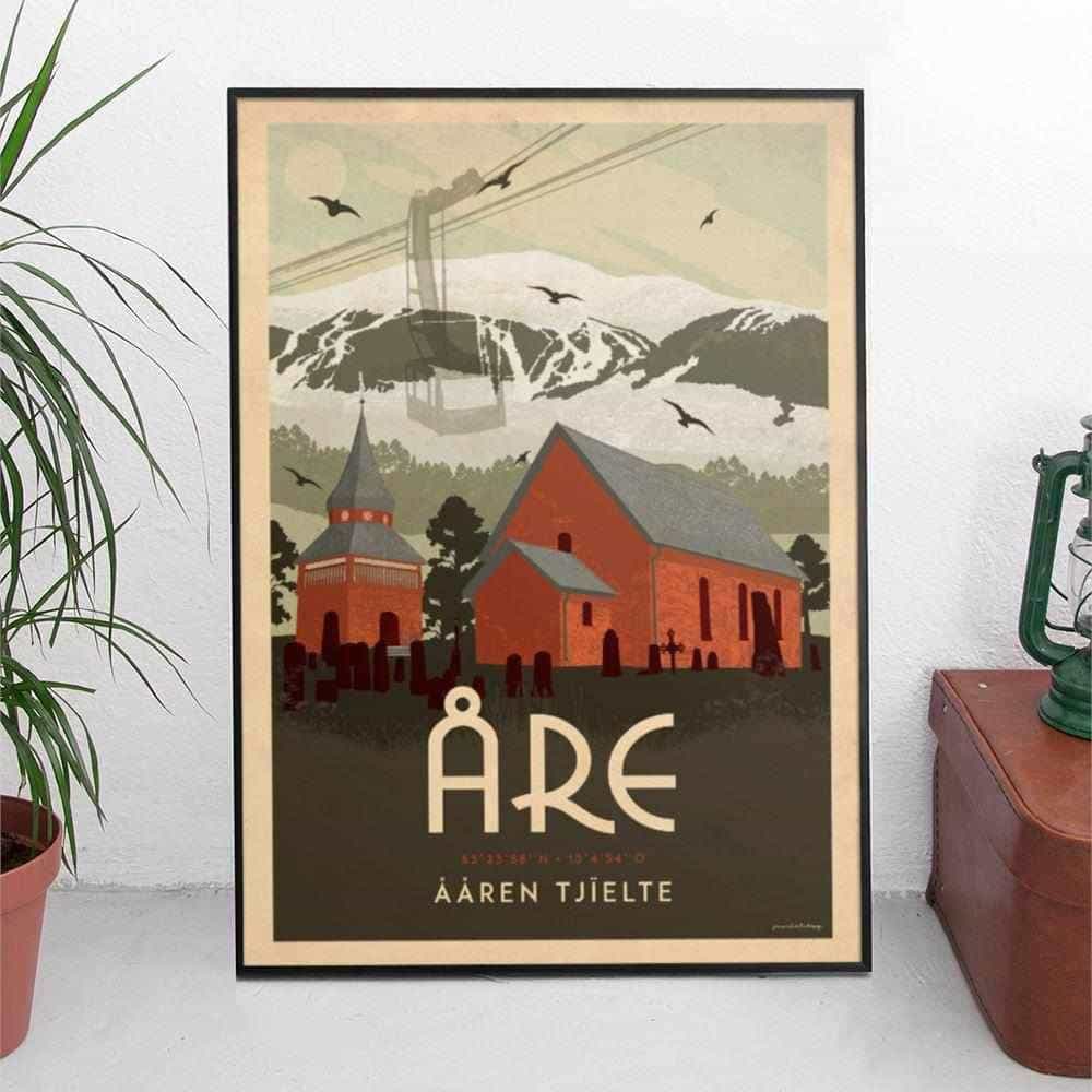 Åre - Art deco Posters, affischer, tavlor Pansarhiertadesign