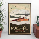 Borgafjäll - Art deco Posters, affischer, tavlor Pansarhiertadesign
