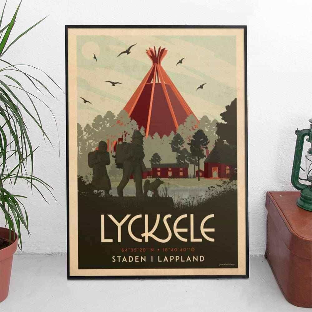 Lycksele - Art deco Posters, affischer, tavlor Pansarhiertadesign