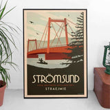 Strömsund - Art deco Posters, affischer, tavlor Pansarhiertadesign