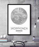 Skorpionen - Stjärntecken Posters, affischer, tavlor Pansarhiertadesign