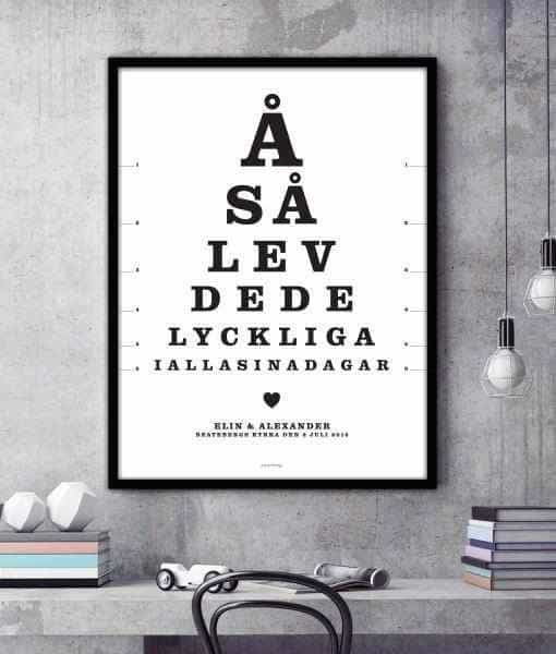 Eye exam - Bröllop Posters, affischer, tavlor Pansarhiertadesign