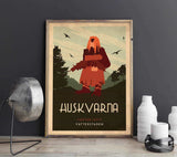 Huskvarna - Art deco Posters, affischer, tavlor Pansarhiertadesign
