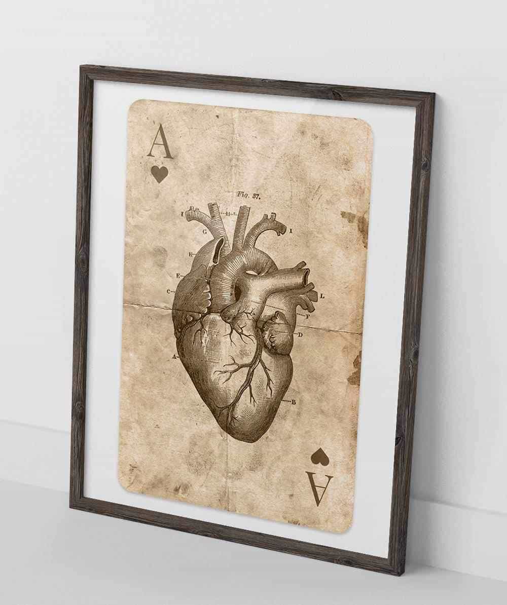 Spelkort - Ace of Hearts Posters, affischer, tavlor Pansarhiertadesign
