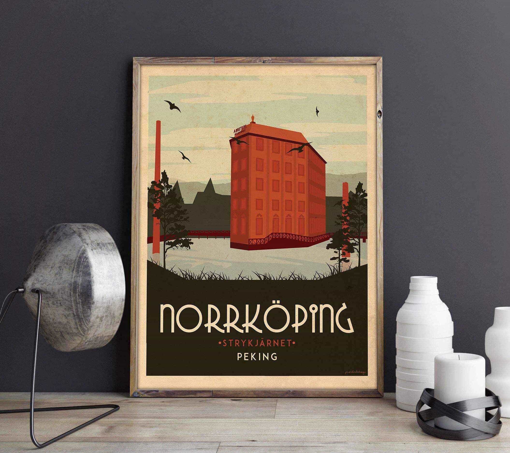 Norrköping - Art deco Posters, affischer, tavlor Pansarhiertadesign