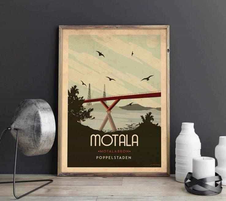 Motala - Art deco Posters, affischer, tavlor Pansarhiertadesign