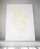 Line art - Heart of gold Posters, affischer, tavlor Pansarhiertadesign