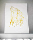 Line art - Wolf Posters, affischer, tavlor Pansarhiertadesign