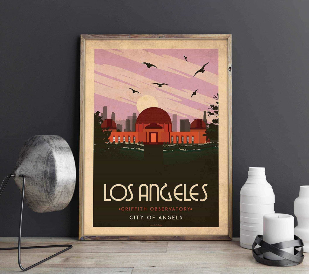 Art deco - Los Angeles - World collection poster, affisch – Pansarhierta