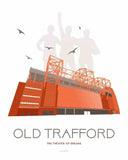 Old Trafford - Manchester - Art deco Posters, affischer, tavlor Pansarhiertadesign