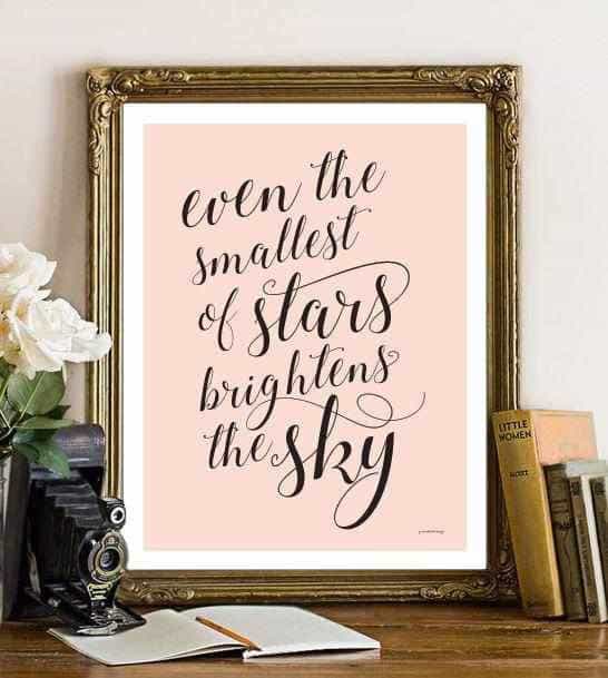 Tänkvärda ord - Small stars Posters, affischer, tavlor Pansarhiertadesign