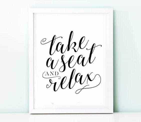 Take a seat and relax Posters, affischer, tavlor Pansarhiertadesign