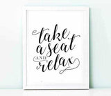 Take a seat and relax Posters, affischer, tavlor Pansarhiertadesign