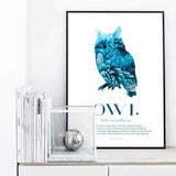 Owl - Scandinavian Wildlife Posters, affischer, tavlor Pansarhiertadesign
